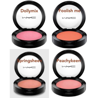 ฉลากCounter MAC Sheertone Shimmer Blush #Springsheen,Dollymix,Peachykeen,Foolish me,Mocha,Melba,Pink Swoon 6g บลัชออน