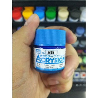 สีสูตรน้ำ Mr.Acrysion Color N25 SKY BLUE (Gloss) 10ml