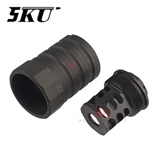 5KU 360 X12 Muzzle Brake with Blast Shield (14mm CCW)