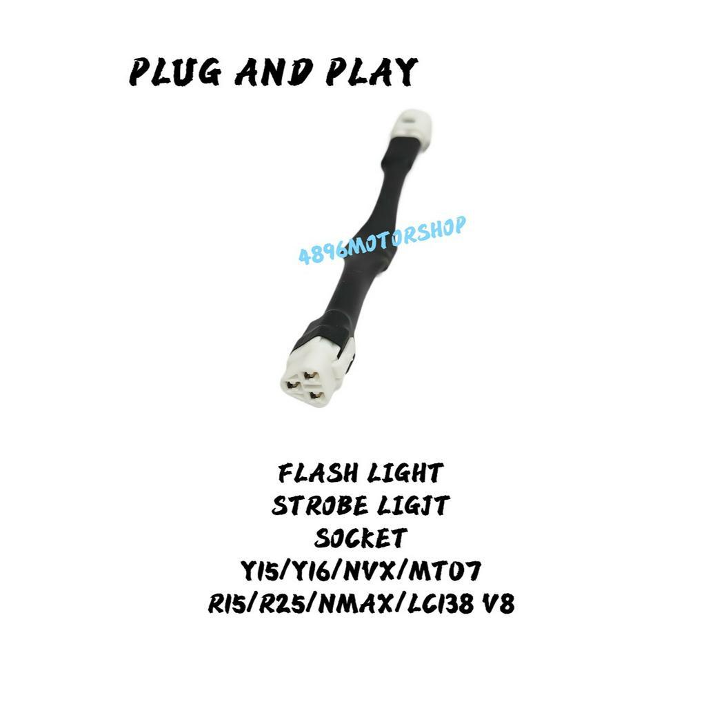 YAMAHA Y15ZR Y16ZR NVX NMAX MT07 R25 R15 LC135 V8 FLASH LIGHT SOCKET STRBE LIGHT ( BERKELIP KELIP) C