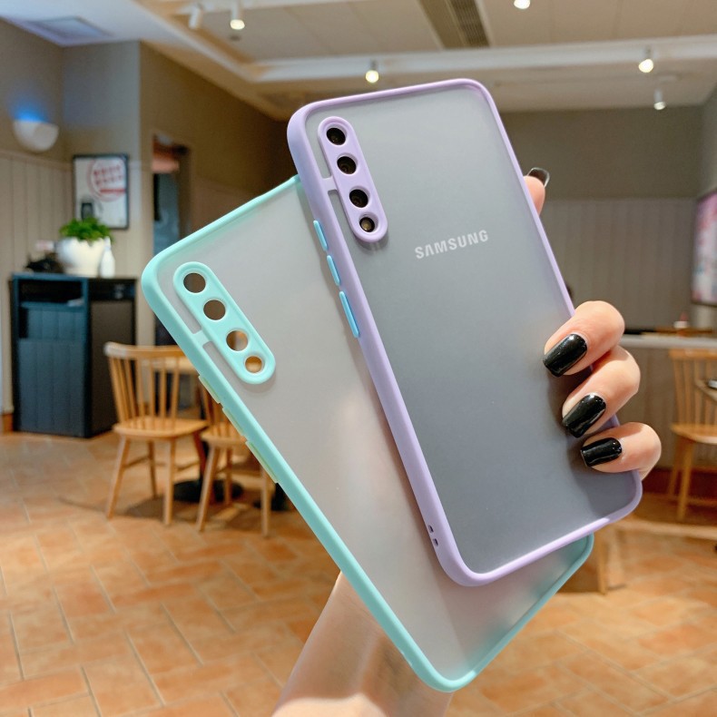 Camera Protection Phone Case Samsung A50 A50S A30S A30 A20 A20S A10S A10 M10 A71 A51 Casing Matte Translucent Shockproof Back Cover #7