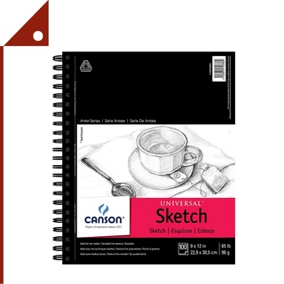 Canson : CNS100510851* สมุดสเก็ตชภาพ Universal Sketch Pad 9 x 12 Inch, White