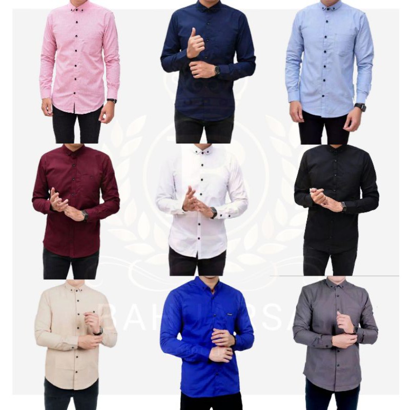 เสื้อเชิ้ตเปิดไหล่ Anywhere.. สีพื้นสําหรับผู้ชาย