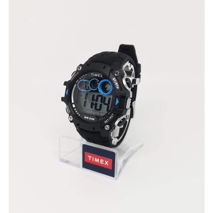 Timex Men's DGTL Big Digit Quartz Black Resin/Silicone Watch TW5M27300