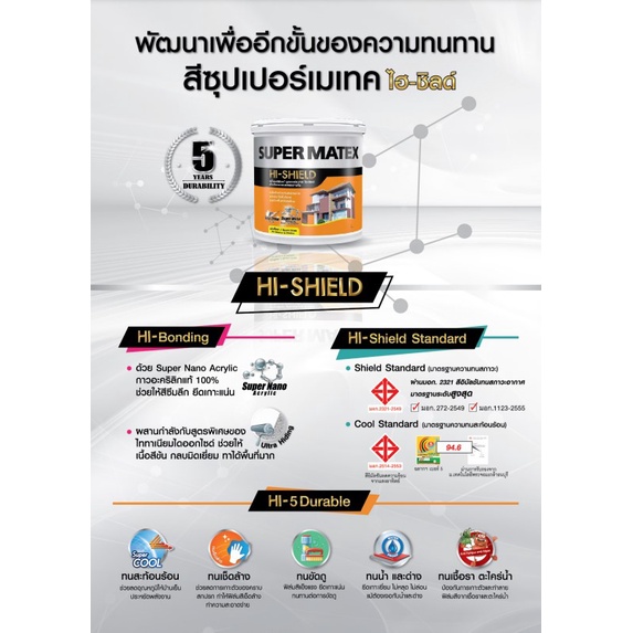 TOA Super Matex สีทาฝ้า SM-700 SM-800 ขนาด 3.785 ลิตร เพดาน ซุปเปอร์เมเทค ชนิดด้านพิเศษ - รูปที่ 3