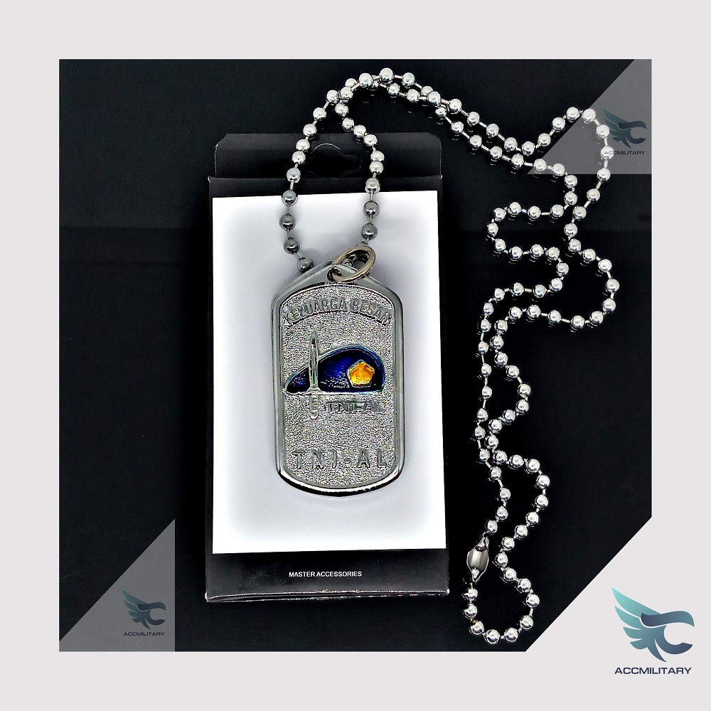 TNI AL สร้อยคอแท็กสุนัข TNI AL โลโก้สร้อยคอสร้อยคอผู้ชายสร้อยคอผู้หญิงสร้อยคอที่กําหนดเองสัญลักษณ์สร