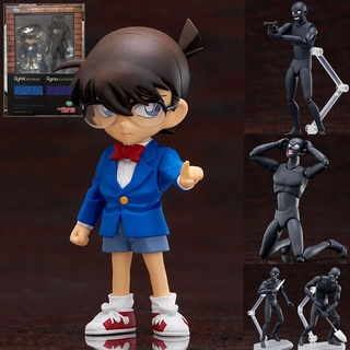 ยอดนักสืบจิ๋ว โคนัน โมเดล Set Figfix Conan Edogawa + Figma Murderer Prisoner นักโทษ Jimmy Kudo 6pcs Detective Conan Action Figure Silver Bullet Cool Kid