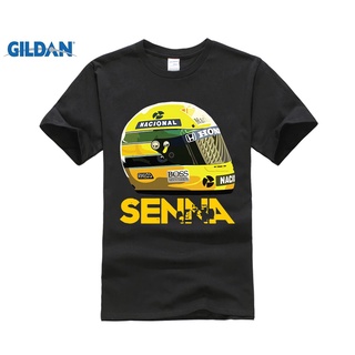 เสื้อยืด ผ้าฝ้ายแท้ พิมพ์ลาย Ayrton Senna Helmet graceful1 Race สําหรับผู้ชาย DX