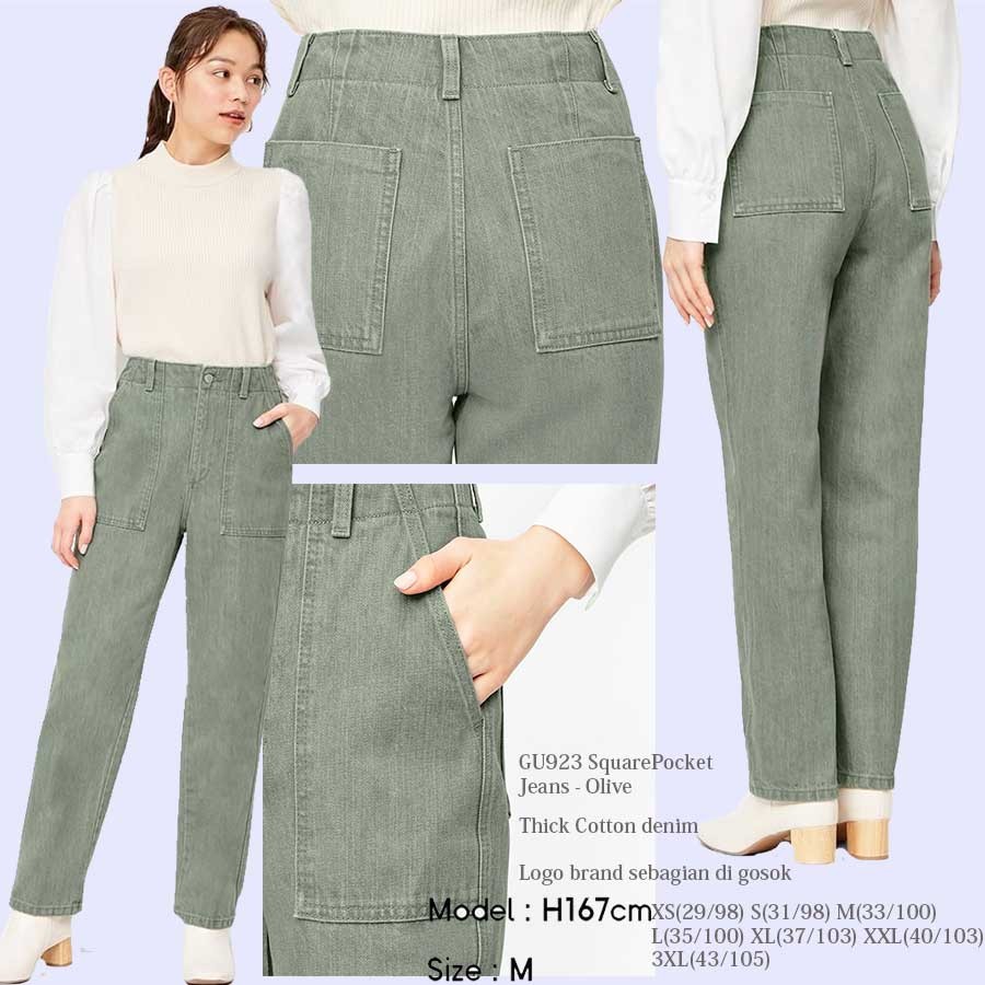 GU923 SquarePocket Jeans - IP2226 CHEWEDHEM CULOTTE JEANS