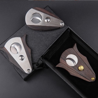 DF3220 ที่ตัดซิการ์ คัตเตอร์สองตัดใบมีดสแตนเลสสตีล Gadget Zigarre Knife Smoking Accessories