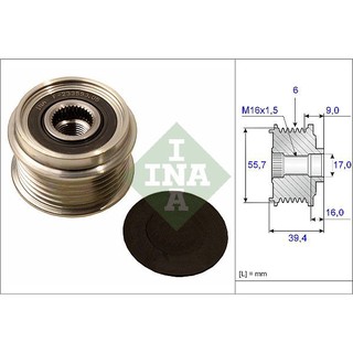 มู่เล่ไดชาร์ท Chevrolet โคโลราโด, เทรลเบลเซอร์ ปี12 เครื่อง2.5/2.8 (รูปจริง) / INA 535 0060 10 ,F-