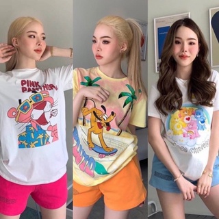 💫New💫(พร้อมส่ง) เสื้อT-shirt  PLUTO/CAREBEARS/PINKPANTHER