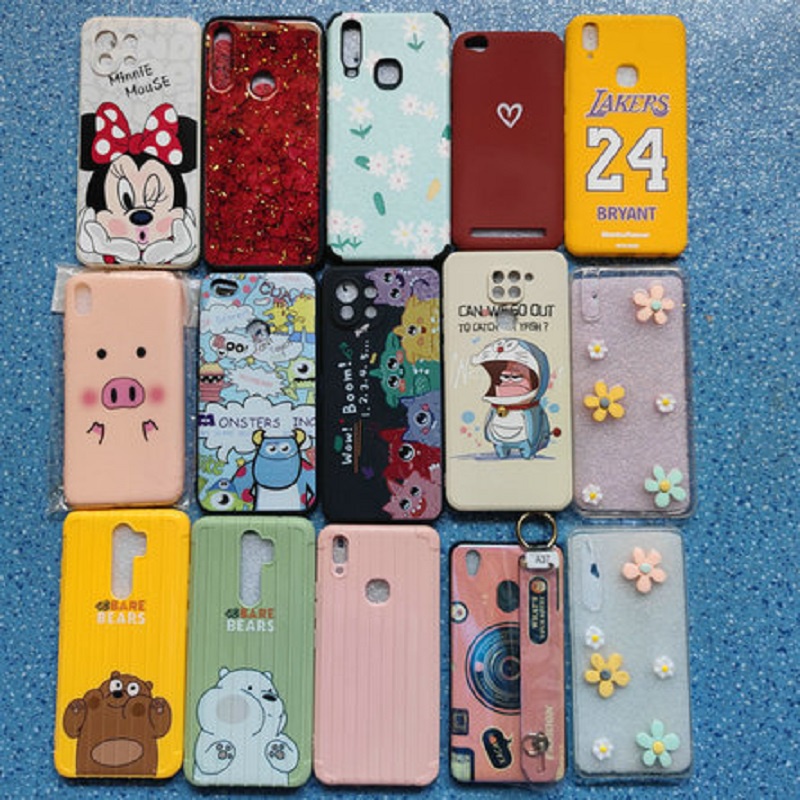 Casing OPPO A53 A33 2020 A91 A31 A9 A5 A7 A5S A12 A11K A3S A5 A12E A71 A57 A39 A37 A1K A83 A77 F11 F15 F5 F7 F1 Plus F5 F5Youth F3 F1S K3 Reno 2F 2Z 3 Neo 9 We Bare Bears brand new Lucky bag Phone Case Stripe Smiley Tpu Cover QC 01