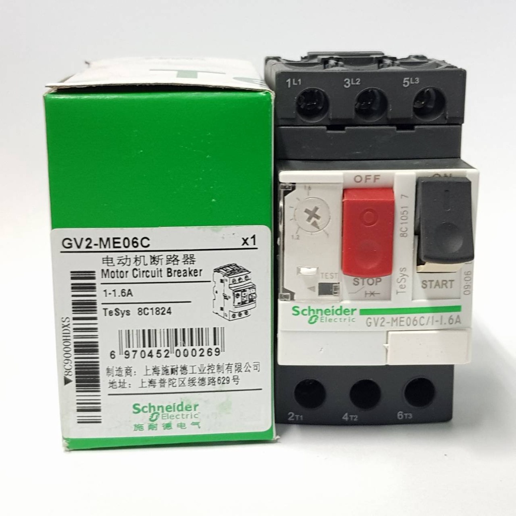 มอเตอร์ เบรกเกอร์ GV2ME06C แม็คเนติก Schneider 1-1.6 A