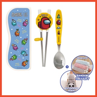 Among us Kids Chopsticks Training Chopsticks SET Stainless Steel chopsticks and spoon set