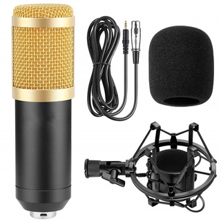 ขายดี🔥ชุดไมโครโฟนไลฟ์สด life Condenser Microphone รุ่น BM-800 พร้อมขาตั้ง Shock Mount และอุปกรณ์เสริม ไมค์อัดเสียง