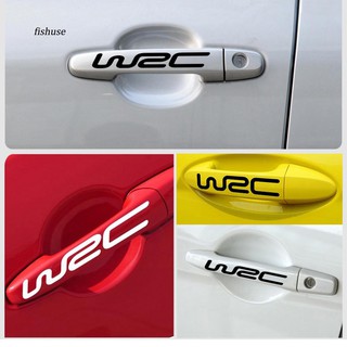 Fhue_4 ชิ้น / ชุดสติ๊กเกอร์ติดประตูรถยนต์ WRC