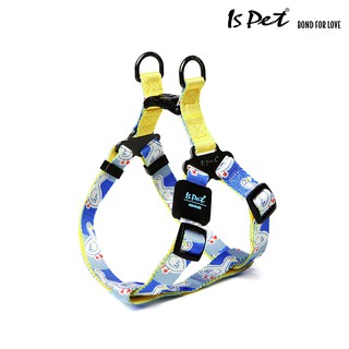 ISPET - Easy Walk Harness (HR0082) สายรัดอก สุนัขและแมว สีฟ้า-เหลือง