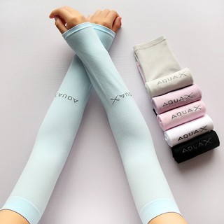 (ไม่มีแพ็คเกจ) ปลอกแขนกันแดด รุ่นAQUA-X  กันUV  ขนาด free size /8302-8308