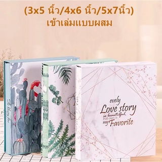 อัลบั้มรูปใหญ่ อัลบั้มรูป  (3x5 นิ้ว + 4x6 นิ้ว+5x7นิ้ว) เข้าเล่มแบบผสม (จุได้ 500 รูป)