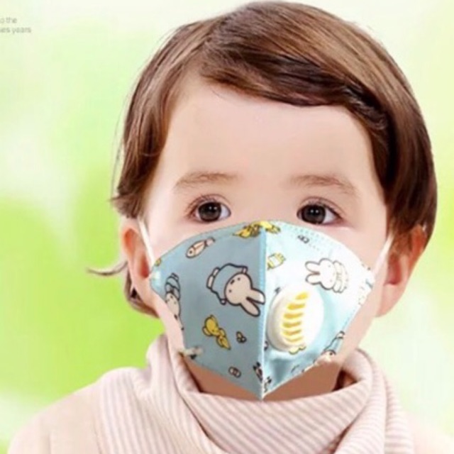 มีของพร้อมส่ง!!! หน้ากาก N95 ป้องกันฝุ่น PM 2.5 คาร์บอน มีวาล์วหายใจ หน้ากากอนามัย สำหรับเด็ก 3-6 ขวบ