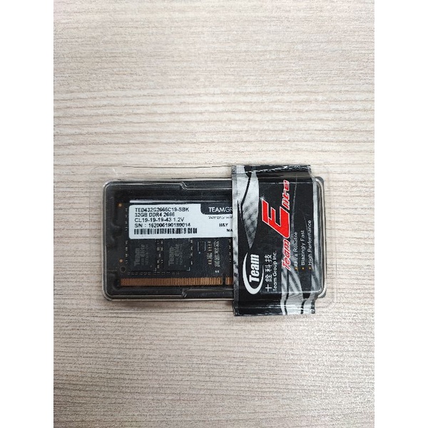 แรม TEAM RAM NOTEBOOK 32GB DDR4 BUS2666 CL 19-19-19-43 (มือสอง)