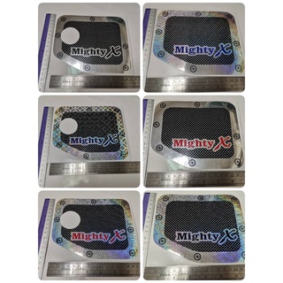 สติ๊กเกอร์ฟอยด์เงิน ติดฝาถังน้ำมัน TOYOTA MIGHTYX MIGHTY X ติดรถ แต่งรถ sticker โตโยต้า ไมตี้เอ็กซ์ ติดฝาถัง ฝาถังน้ำมัน