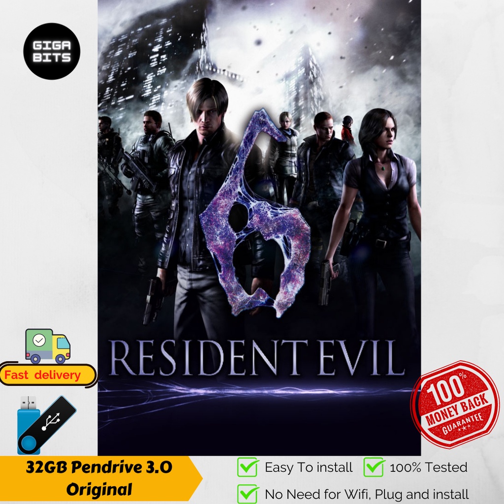 Resident Evil 6 (v1.1.0) Pendrive เวอร์ชันเต็ม 32GB USB PC Game