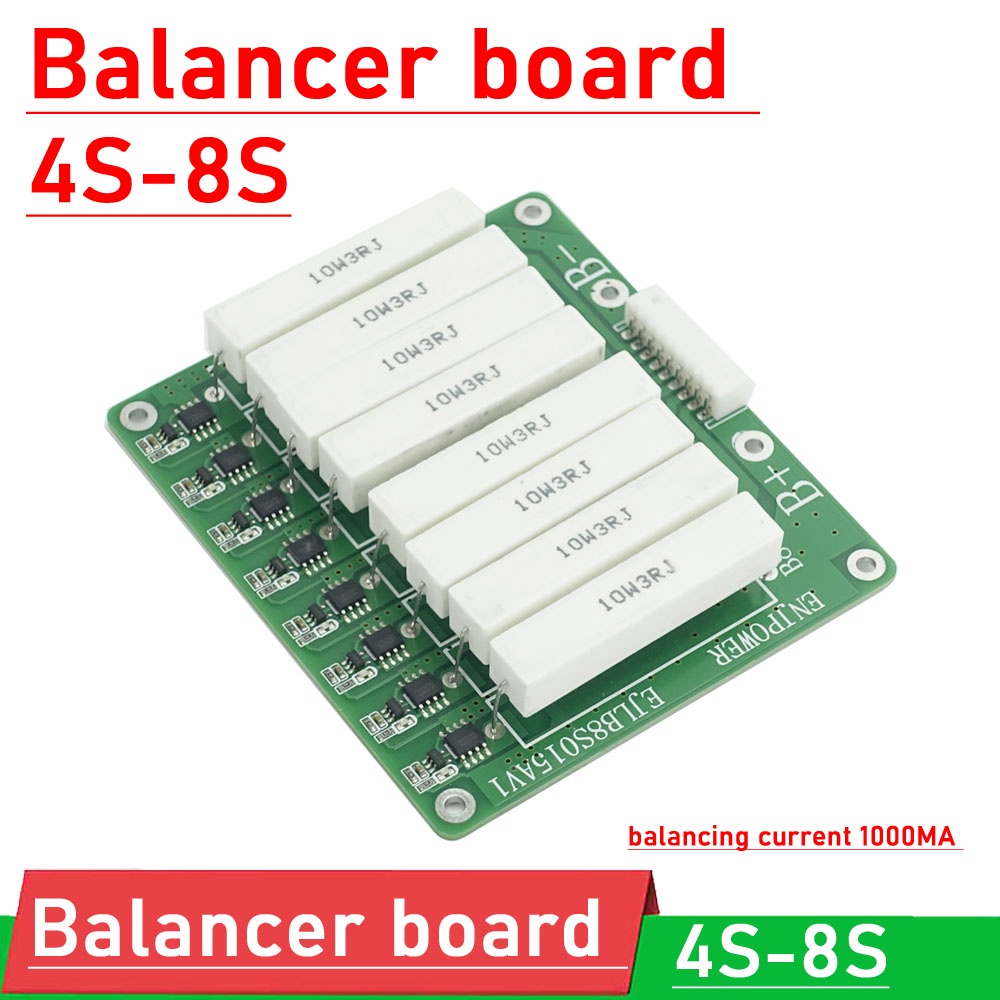 4S 8S 12V 24V Lifepo4 แบตเตอรี่ลิเธียม Balancer board balancing current 1A สําหรับ 18650 26650 21700