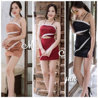 2tone Dress ผ้าฮานาโกะ