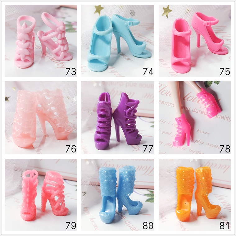 รองเท้าส้นสูง 30 ซม. อุปกรณ์เสริม สําหรับตุ๊กตาบาร์บี้ - รูปที่ 2