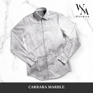 เสื้อเชิ้ตแขนยาวลายหินอ่อน(สีคาราร่า):Carrara Marble Shirt (Long-sleeved)