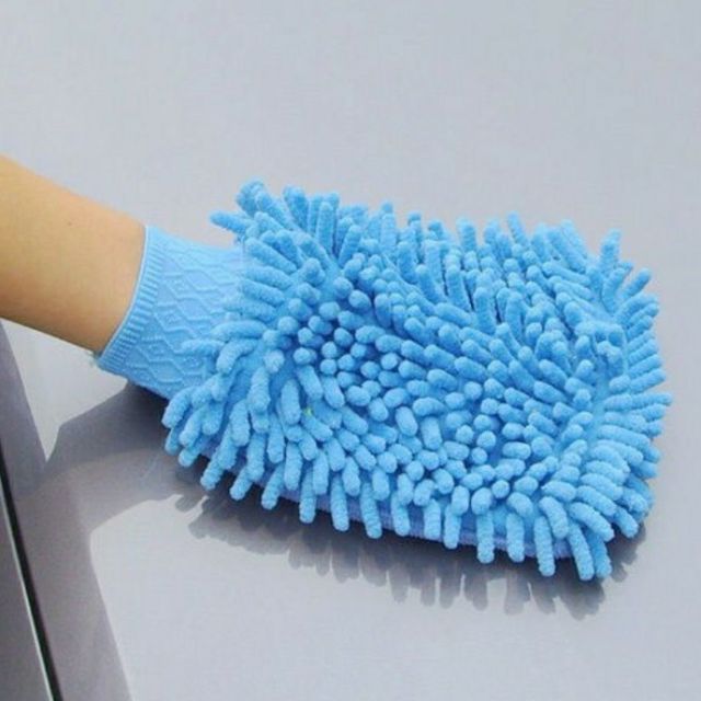 ถุงมือล้างรถ ผ้าไมโครไฟเบอร์ ฟองน้ำล้างรถ Microfiber