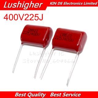 ตัวเก็บประจุฟิล์มโพลีโพรพีลีน 400V225J 2.2UF Pitch 20 มม. 225J400V 225J 225 400V 2200PF CBB 10 ชิ้น