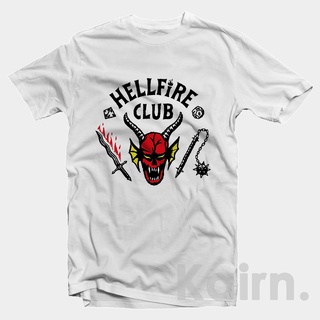 เสื้อยืดคอกลมเสื้อยืด พิมพ์ลาย Hellfire Club Stranger thingsS-4XL