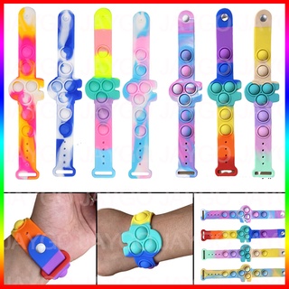 ของเล่น Fidget Toys Pop It Bracelet สําหรับเด็กผู้ใหญ่เล่นคลายเครียด