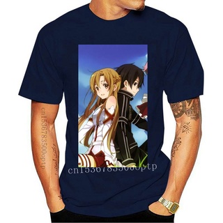 ใหม่ เสื้อยืดแขนสั้น คอกลม พิมพ์ลายอนิเมะ Asuna Kirito Manga Yuuki Game Sao Jojaii81Mmdflf41 สําหรับผู้ชายSize S-5XL