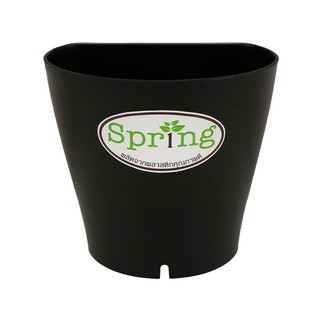 กระถางแขวนพลาสติก SPRING 18 ซม. สีดำ  PLASTIC PLANT POT SPRING 18CM BLACK