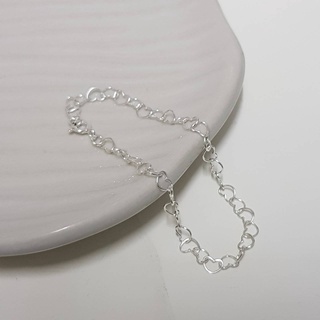 Me.phenomenal : heart bracelet (silver925/เงินแท้925)