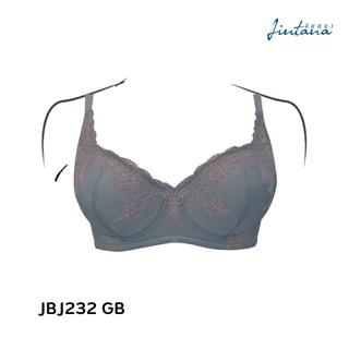 Jintana เสื้อชั้นใน (เสริมโครง) รุ่น Glamour รหัส JBJ232 สีเทาเข้ม