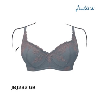 Jintana เสื้อชั้นใน (เสริมโครง) รุ่น Glamour รหัส JBJ232 สีเทาเข้ม