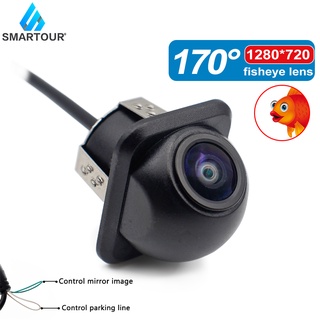 Smartour กล้องมองหลังรถยนต์ มองเห็นกลางคืน ถอยจอดรถอัตโนมัติ CCD กันน้ํา 170 องศา HD เลนส์ฟิชอาย