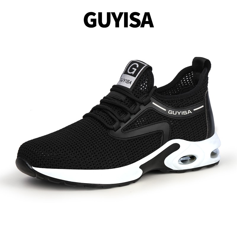 GUYISA รองเท้าเซฟตี้ รองเท้าหัวเหล็ก พื้น PU เบา kasut ความปลอดภัย