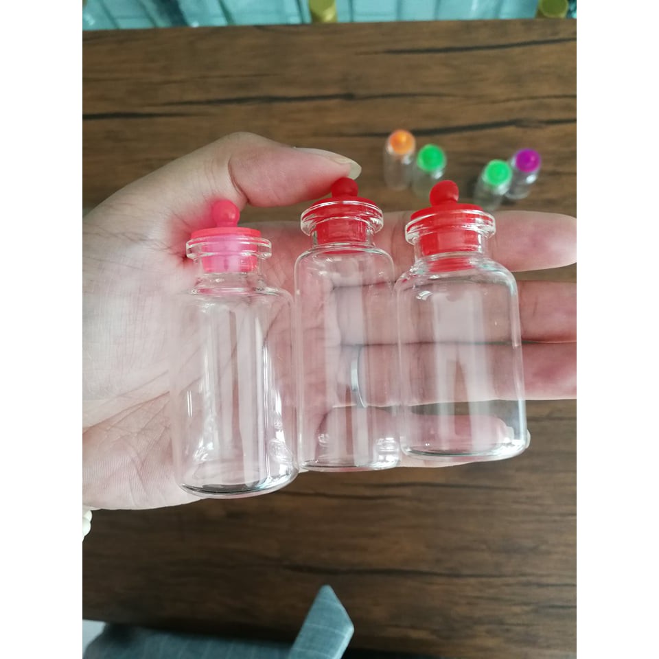ขวดแก้วจุกยางสี 5 ml- 100 ml ใส่โค้ด ลด 50 บาท ใส่โค้ด WSEP7CL4