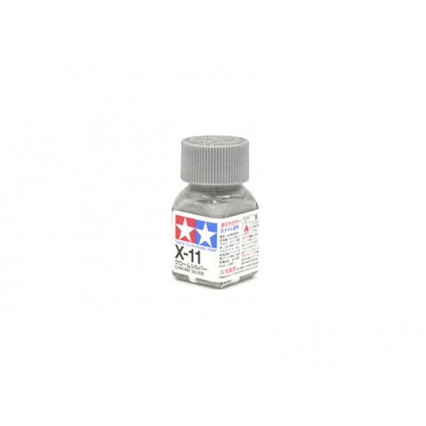 TAMIYA COLOR 80011 X-11 CHROME SILVER ENAMEL PAINT 10 ML.