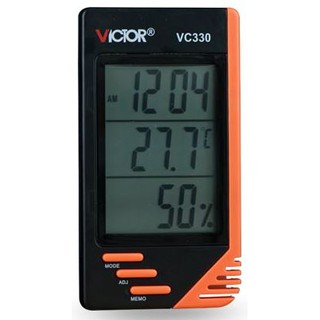 Victor VC-330 ตัววัด เครื่องวัดอุณหภูมิ ความชื่้้้้้้น และนาฬิกา ( Digital Thermometer Hygrometer Clock )