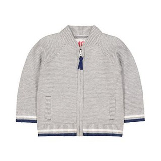 Mothercare ชุดเด็ก เสื้อแจ็คเก็ต เสื้อกันหนาว ไหมพรมถัก สีเทา grey knitted bomber jacket