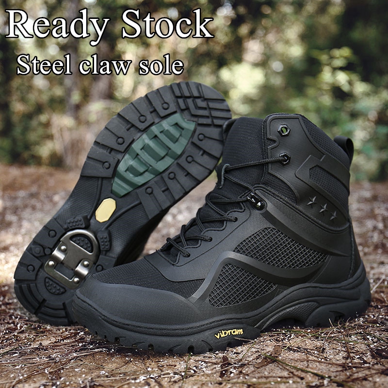 คุณภาพสูงรองเท้าคอมแบท 38-46 Army Mens Tactical boots Outdoor hiking High Top Combat Swat Boot รองเท