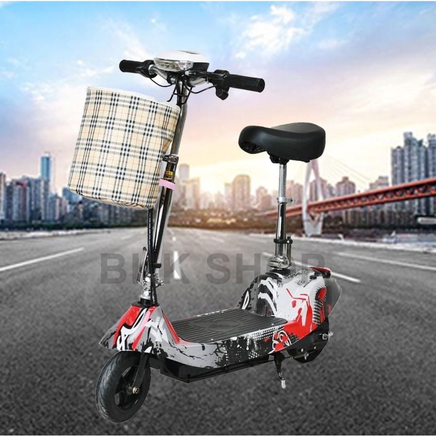 (ใหม่) สกู็ตเตอร์ไฟฟ้า Electric Scooter 24V ไฟหน้า LED E-Scooter ความจุของแบตเตอรี่ 24V20A-24/40A มอ