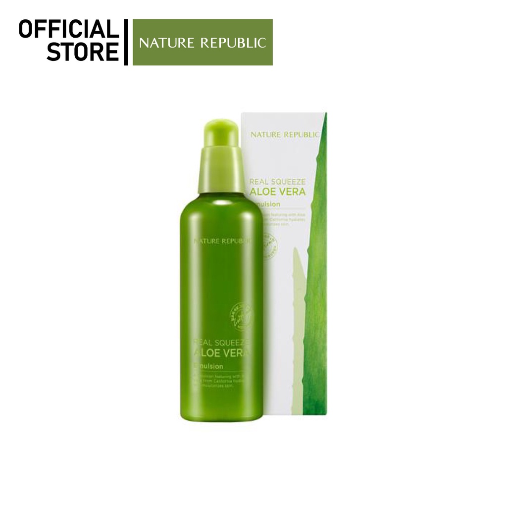 NATURE REPUBLIC REAL SQUEEZE ALOE VERA EMULSION (125ML) | Shopee Thailand